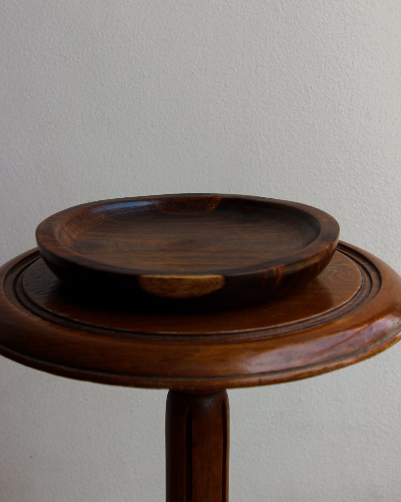 Carved Wood Plates - Set of 3