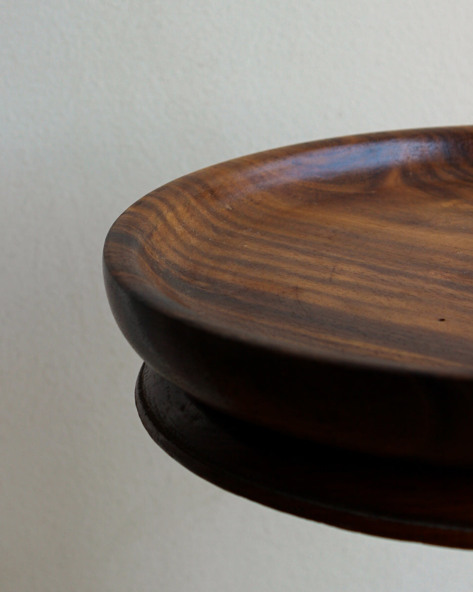 Carved Wood Plates - Set of 3