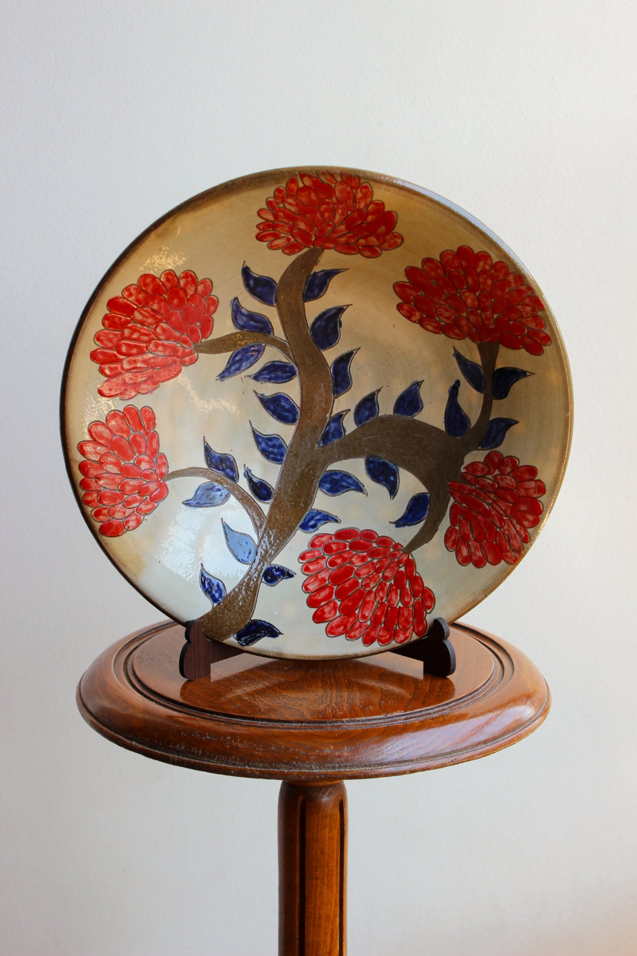 Decorative Ceramic Plate – Carved Tree Design