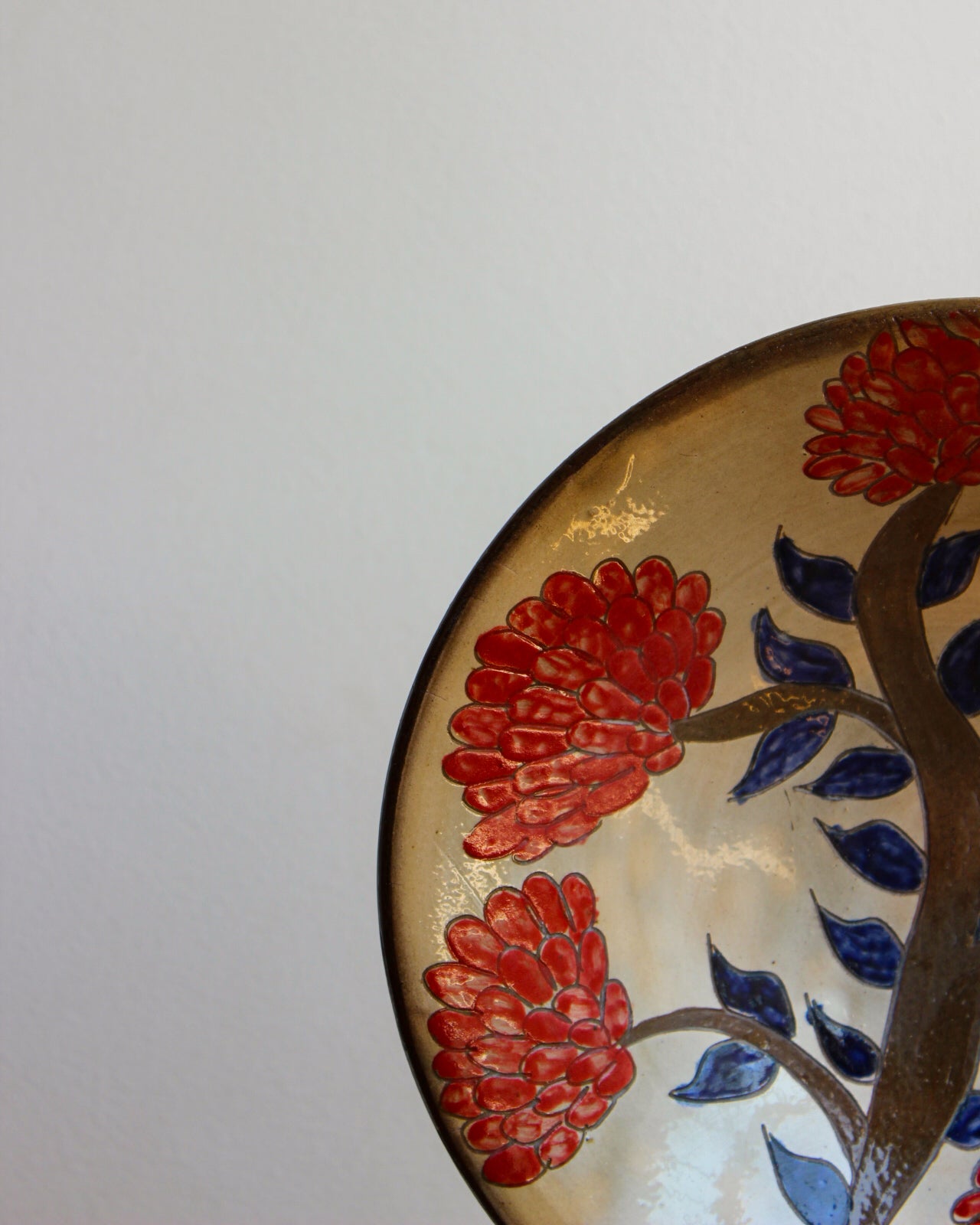 Decorative Ceramic Plate – Carved Tree Design