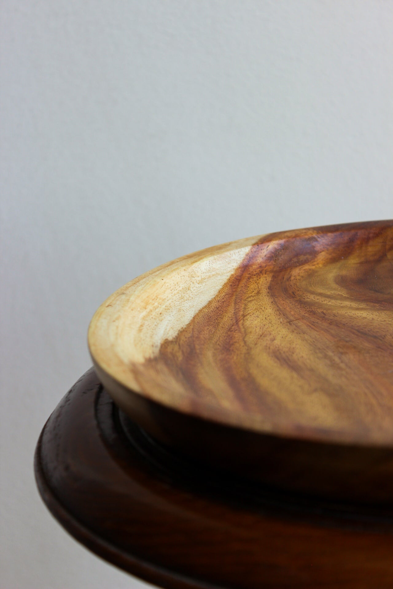 Carved Wood Plates - Set of 3